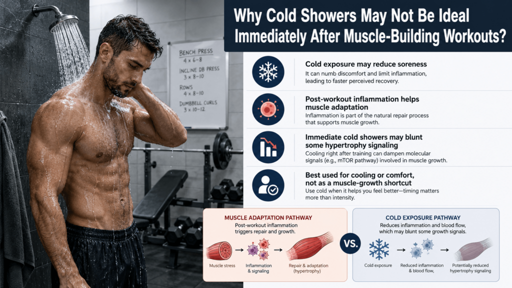 Why Cold Showers May Not Be Ideal Immediately After Muscle-Building Workouts?