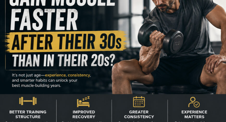 In reality, some individuals report faster and more consistent muscle development in their 30s compared to their 20s, but this is usually driven by improvements in training behavior, recovery habits, and nutritional consistency rather than age-related biological advantage.
